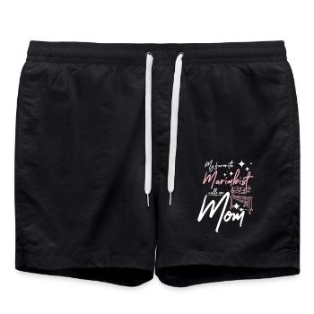 Mothers day My favorite marimbist calls mom - Badeshorts - Schwarz - Vorne - AI Model Male 185 light (185cm)