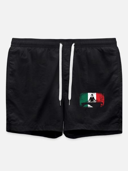 Mexican flag marimba player marimbist - Swim Trunks - black