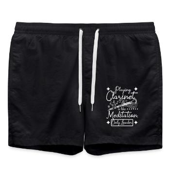 Playing clarinet is like meditation only louder - Swim Trunks - black - Front - AI Model Male 185 light (185cm)