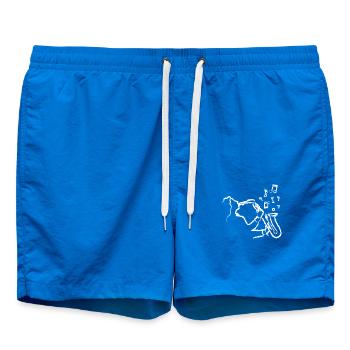 Painted Drawn Saxophonist - Swim Trunks - cobalt blue - Front