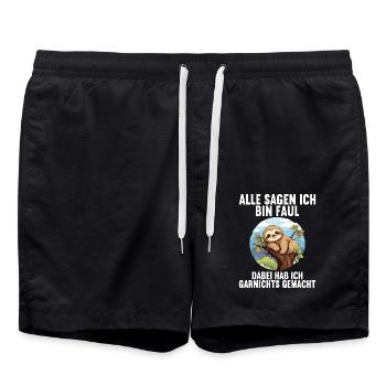 Mes parents disent tous que je suis paresseux - Short de bain - noir - Devant - AI Model Male 185 light (185cm)
