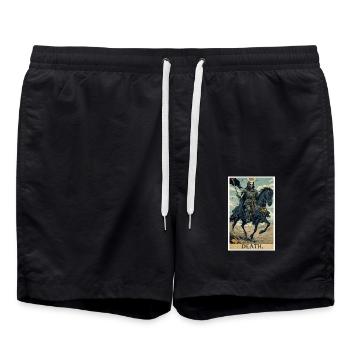 Cartes de tarot carte de tarot mort mort - Short de bain - noir - Devant - AI Model Male 185 light (185cm)