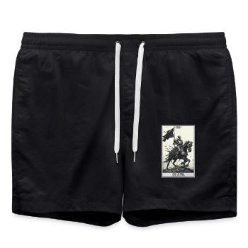 Cartes de tarot carte de tarot mort mort - Short de bain - noir - Devant - AI Model Male 185 light (185cm)
