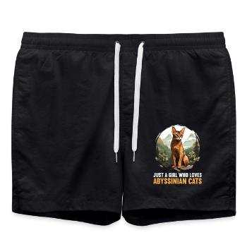 Chat d’Abyssinie Abessinierkatze - Short de bain - noir - Devant - AI Model Male 185 light (185cm)