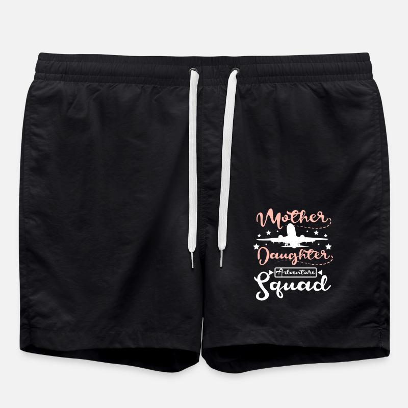 Mother Daughter adventure squad - Swim Trunks - black