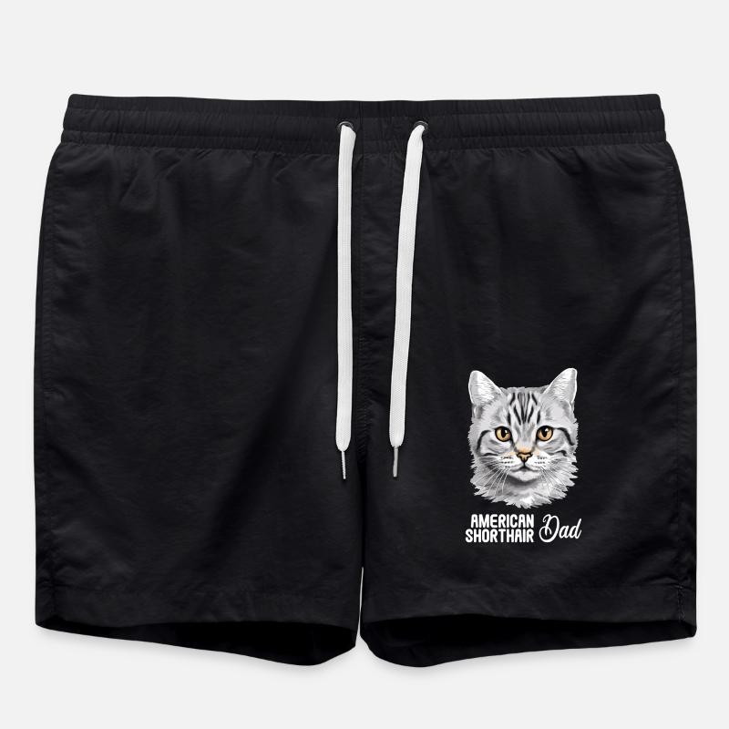Cat Cats American Shorthair - Swim Trunks - black