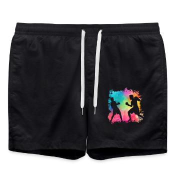 Boxen - Badeshorts - Schwarz - Vorne - AI Model Male 185 light (185cm)