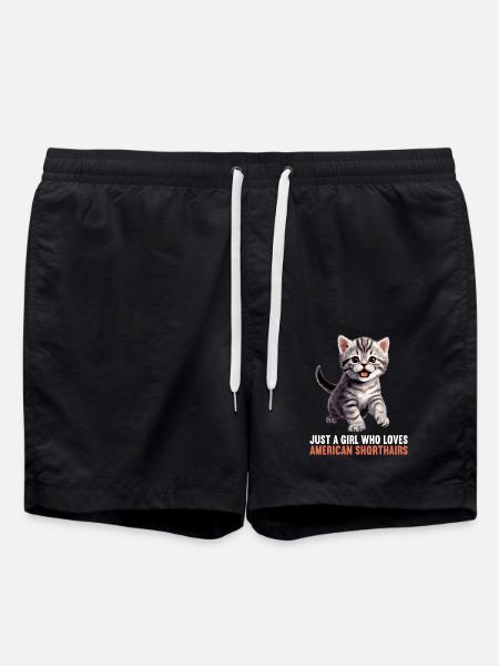 Cat Cats American Shorthair - Swim Trunks - black