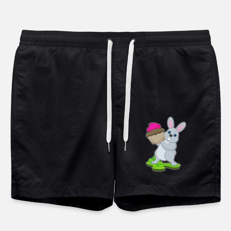 Hase Cupcake - Badeshorts - Schwarz