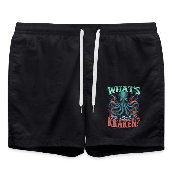 Kraken Legendary sea creature. - Swim Trunks - black - Front - AI Model Male 185 light (185cm)
