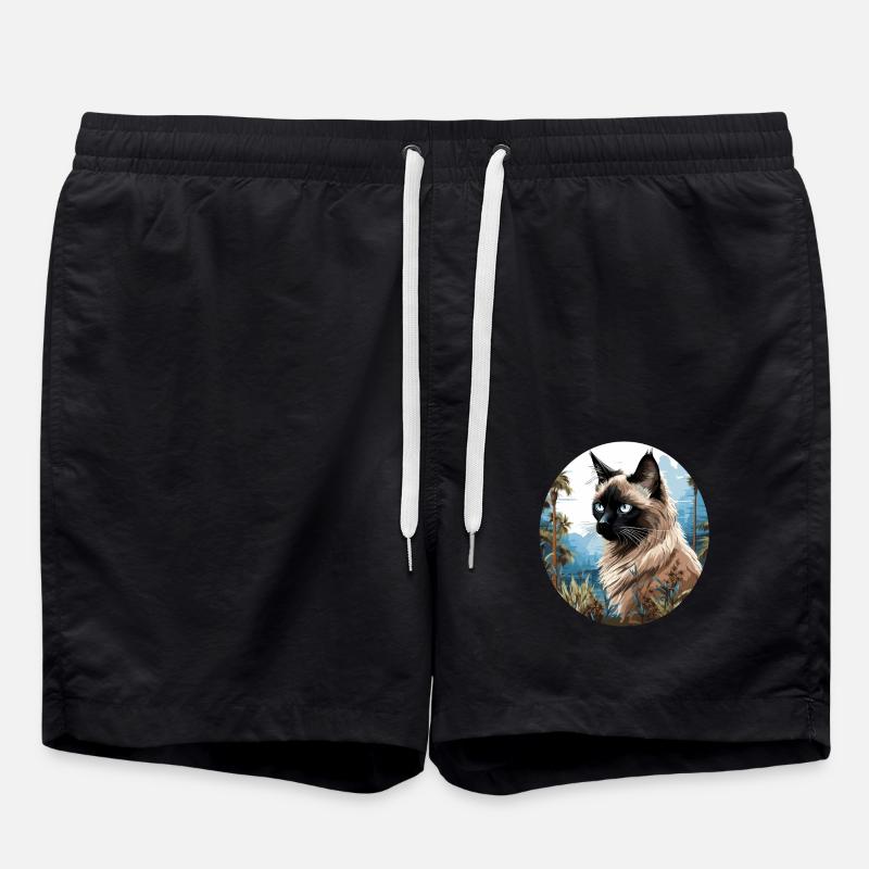 Chat balinais Balinesenkatze - Short de bain - noir