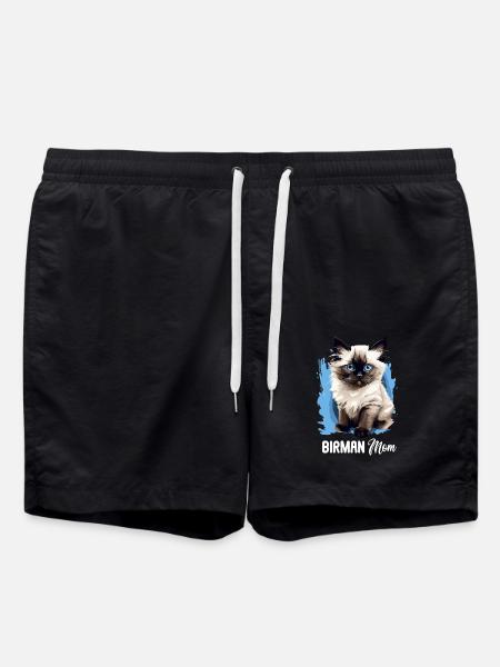 Birman Cat Birma Katze - Badeshorts - Schwarz