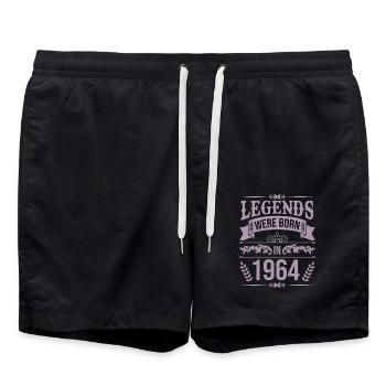 Legenden 1964 Geboren Geburtstag Frauen - Badeshorts - Schwarz - Vorne - AI Model Male 185 light (185cm)