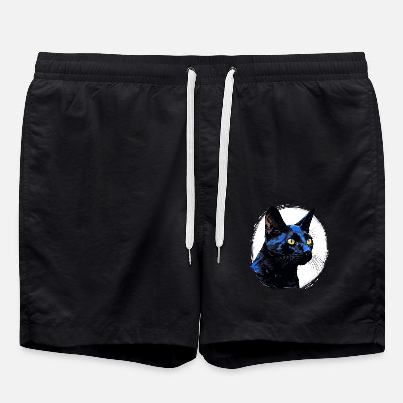 Bombay Cat Bombay Katze - Swim Trunks - black