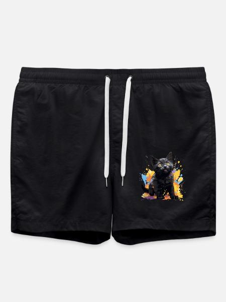 Bombay Cat Bombay Katze - Swim Trunks - black