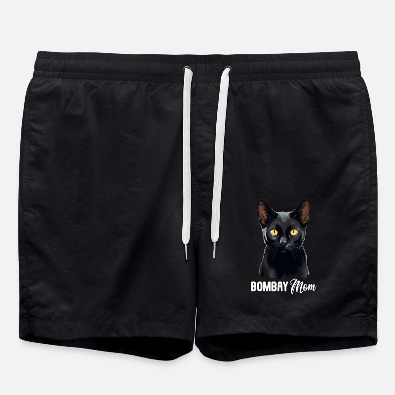 Bombay Cat Bombay Katze - Swim Trunks - black