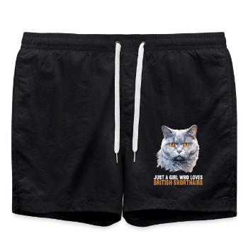 Cat Cats British Shorthair British Shorthair - Swim Trunks - black - Front - AI Model Male 185 light (185cm)