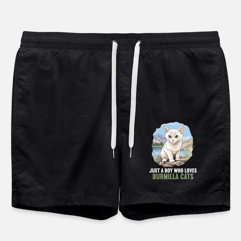 Burmilla Chaton Burmilla Chat - Short de bain - noir