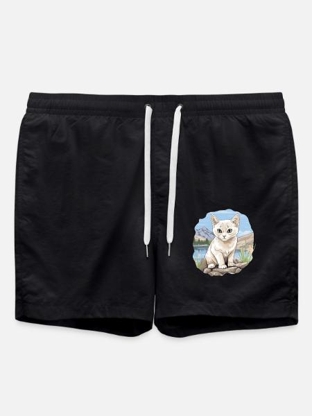 Burmilla Kitten Burmilla Cat - Swim Trunks - black