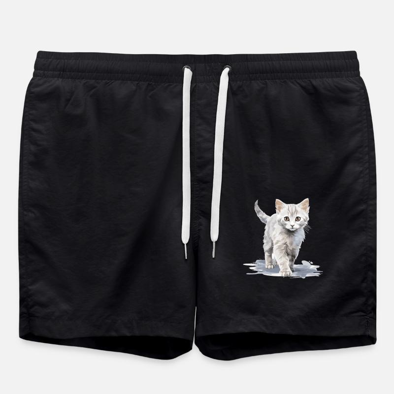 Burmilla Chaton Burmilla Chat - Short de bain - noir