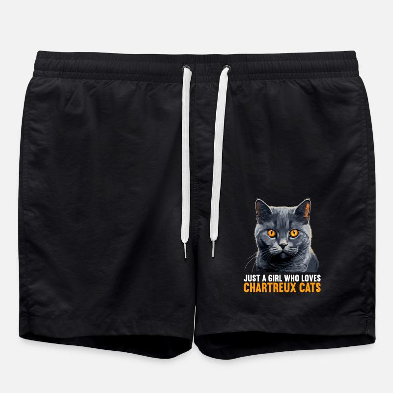 Chat Chartreux Chat Chartreux - Short de bain - noir