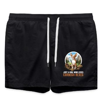 Cornish Rex Kitten Cornish Rex Cat - Swim Trunks - black - Front - AI Model Male 185 light (185cm)