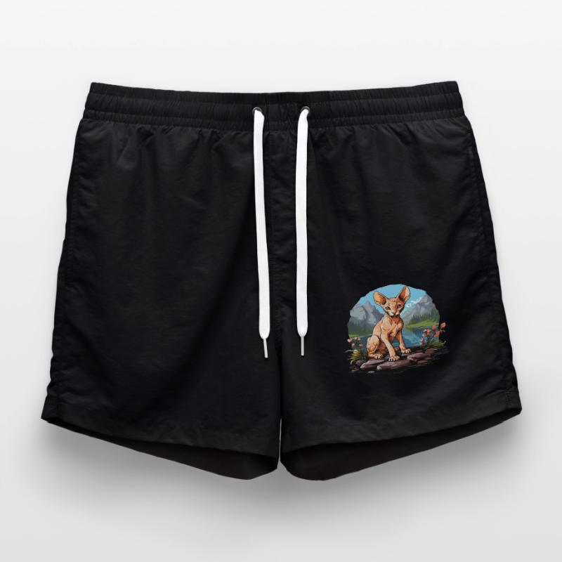 Cornish Rex Kitten Cornish Rex Cat Swim Trunks