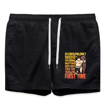 Citation amusante de sumo - Short de bain - noir - Devant - AI Model Male 185 light (185cm)
