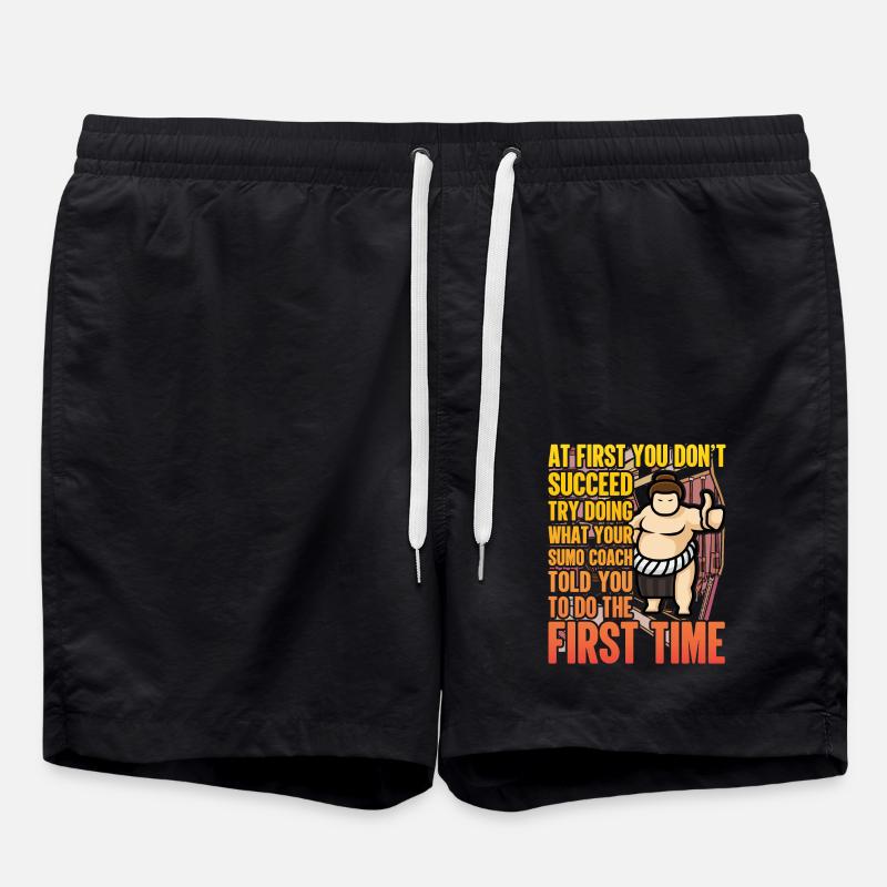 Sumo Lustiges Zitat - Badeshorts - Schwarz