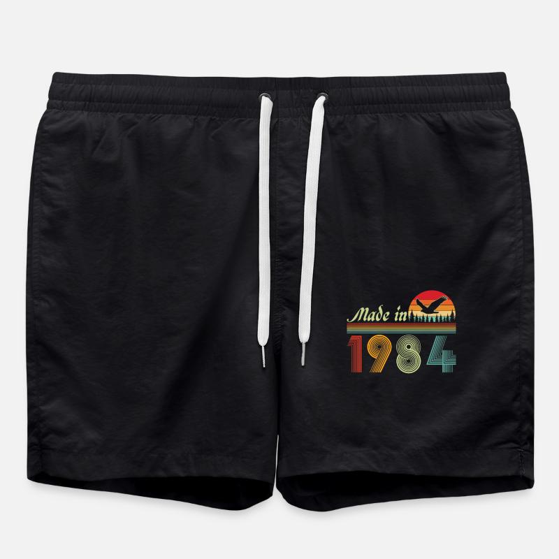 Vinatge 1984 Cadeau d’anniversaire - Short de bain - noir