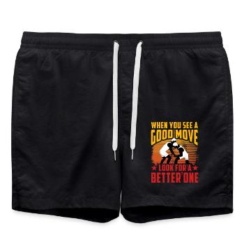 When you see a good move look for a better one - Swim Trunks - black - Front - AI Model Male 185 light (185cm)