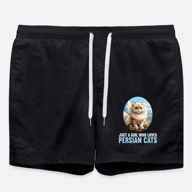 Chat persan Perserkatze - Short de bain - noir