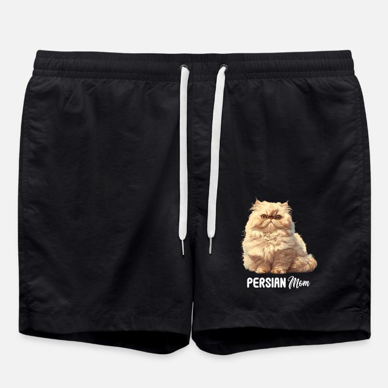 Persian Cat Perserkatze - Swim Trunks - black