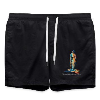 Heißes Wetter Ist Nicht Meine Wahl - Badeshorts - Schwarz - Vorne - AI Model Male 185 light (185cm)