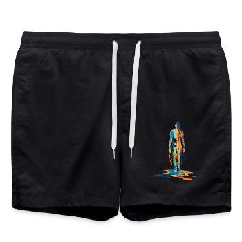Homme Coloré Fondant - Short de bain - noir - Devant - AI Model Male 185 light (185cm)