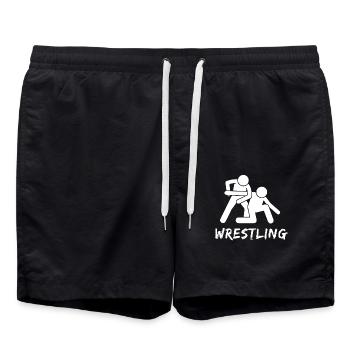 Lutte - Short de bain - noir - Devant - AI Model Male 185 light (185cm)