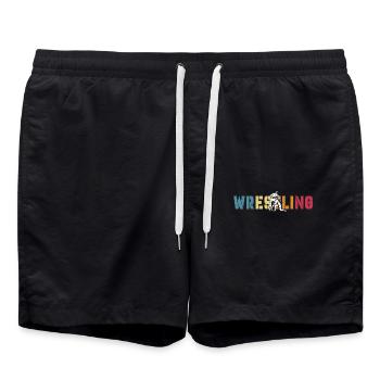 Lutte - Short de bain - noir - Devant - AI Model Male 185 light (185cm)