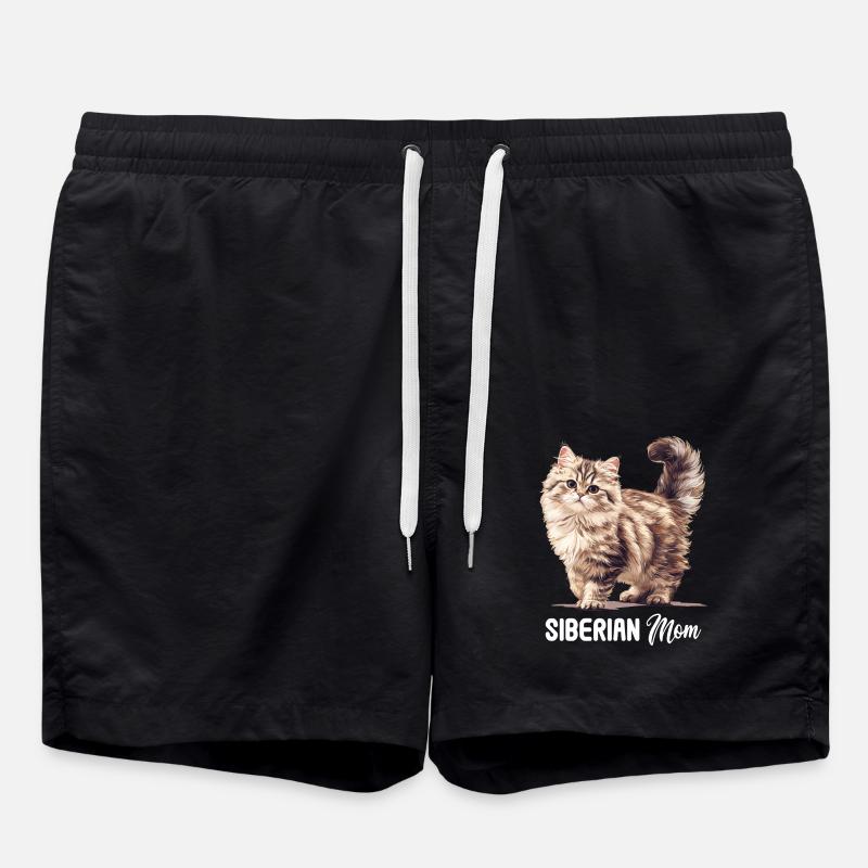 Chat Sibérien Sibirische Katze - Short de bain - noir