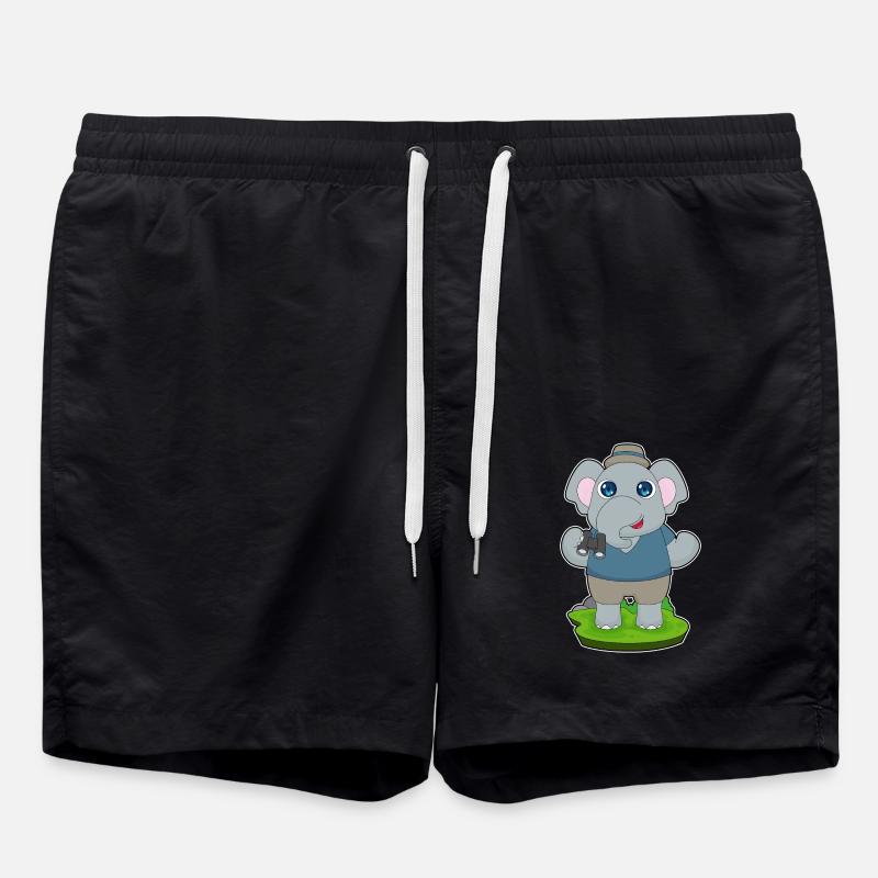 Elephant Binoculars - Swim Trunks - black