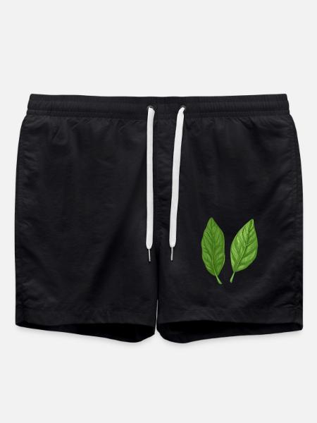 Two Basil Leaves Pure Nature - Swim Trunks - black
