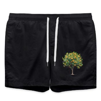 Oranger plein de fruits mûrs - Short de bain - noir - Devant - AI Model Male 185 light (185cm)
