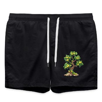 Lemon Tree, Natural Idyll, Refreshment - Swim Trunks - black - Front - AI Model Male 185 light (185cm)