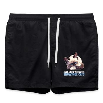 Chaton raquette Chat raquette - Short de bain - noir - Devant - AI Model Male 185 light (185cm)