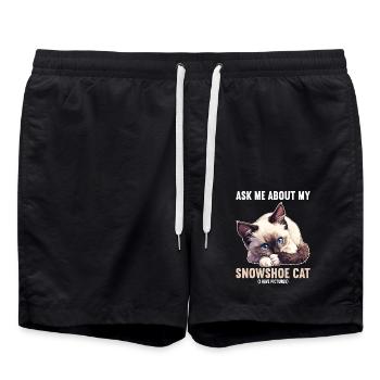 Chaton raquette Chat raquette - Short de bain - noir - Devant - AI Model Male 185 light (185cm)