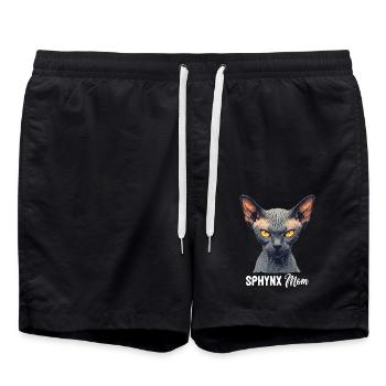 Sphynx Kätzchen Sphynx Katze - Badeshorts - Schwarz - Vorne - AI Model Male 185 light (185cm)