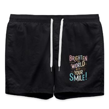 Illuminez le monde avec votre sourire - Short de bain - noir - Devant - AI Model Male 185 light (185cm)