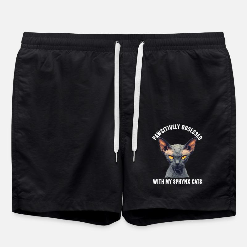 Chaton Sphynx Chat Sphynx - Short de bain - noir