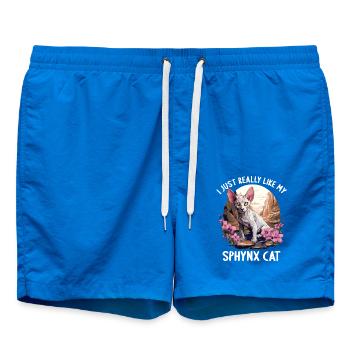 Sphynx Kätzchen Sphynx Katze - Badeshorts - Cobalt blue - Vorne
