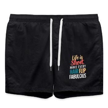 Vivre court et cheveux jeter fabuleux - Short de bain - noir - Devant - AI Model Male 185 light (185cm)