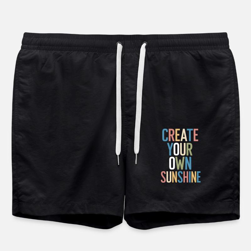 Create Your Own Sunshine Motivation - Swim Trunks - black
